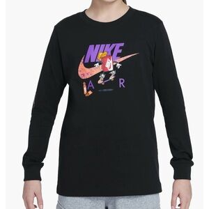 Kids’ Nike “Boxy Air” Long Sleeve 100% Cotton Graphic T-shirt XL
